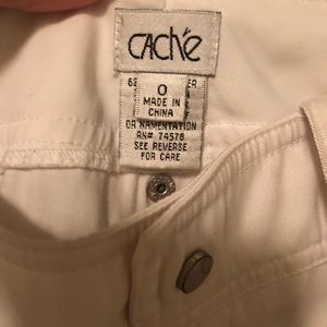 Cache size 0 white dress or casual pants